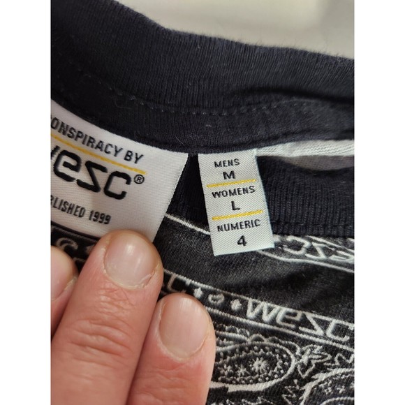 Mens Conspiracy WeSC Black Bandana Short Sleeve Tee T-Shirt Size Medium RARE - Picture 4 of 9